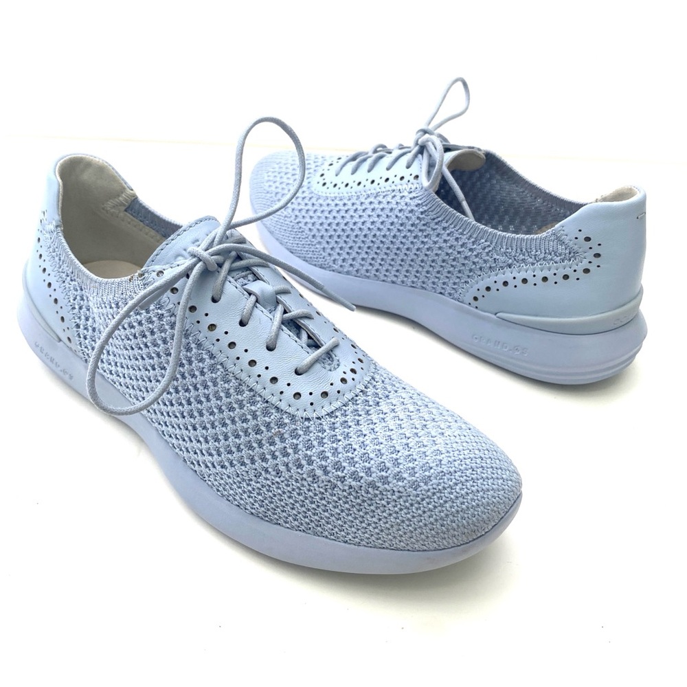 Cole Haan Womens Light Blue Ella Oxford Grand OS Sneaker